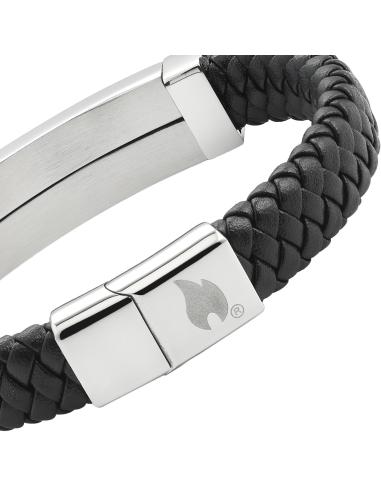20 CM BRAIDED LEATHER SLAVE BRACELET