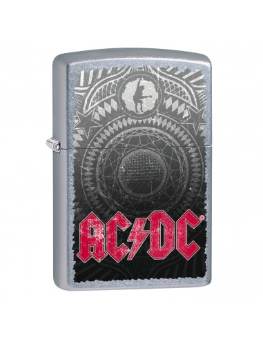 ZIPPO LIGHTER WITH ACDC LOGO RED