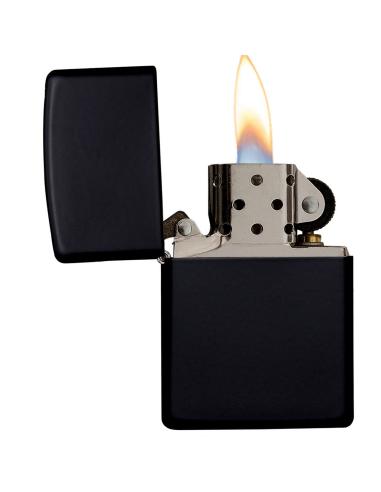 Comprar Mechero Negro Mate Con Base Cromada De Zippo a precio de oferta