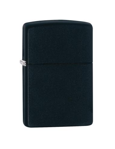 ISQUEIRO PRETO MATE COM BASE DE CROMADA