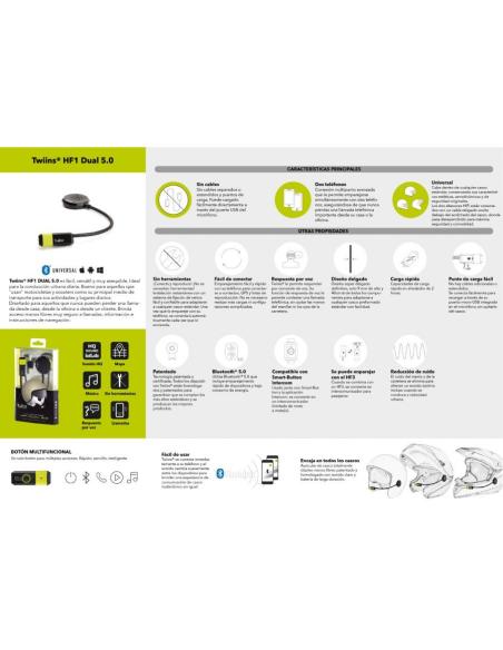 NOVOS GÉMEOS BLUETOOTH UNIVERSAIS HF1 DUAL 5.0