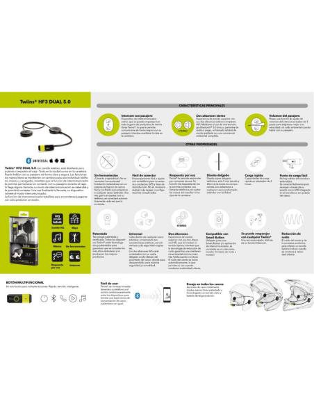 Comprar Nuevo Bluetooth Intercom Universal Twiins Hf3 Dual 5.0 a precio de oferta