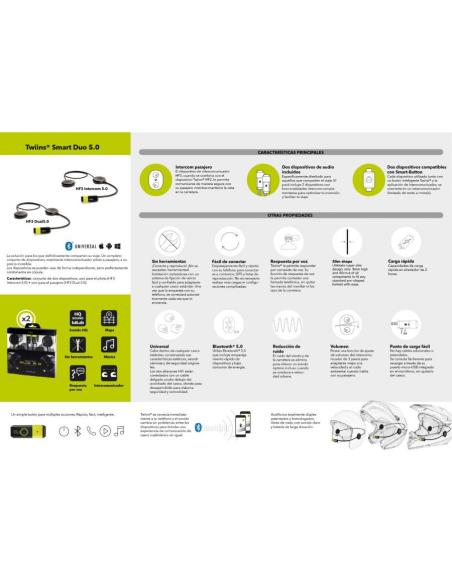 Comprar Smart Duo Twiins Pack Intercoms Bluetooth Dos Cascos a precio de oferta