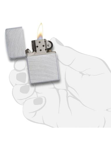 Comprar Mechero Cromo Cepillado Arch Zippo a precio de oferta