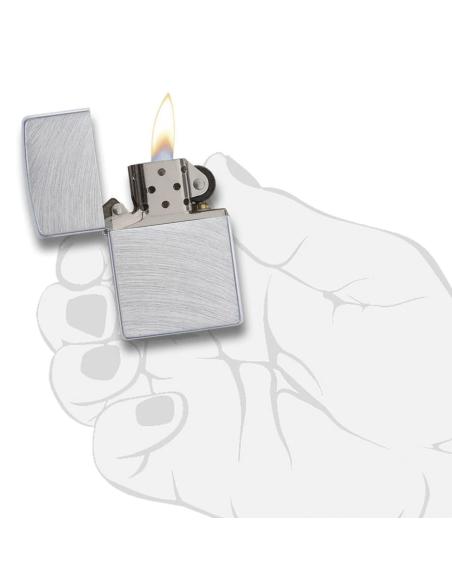 Comprar Mechero Cromo Cepillado Arch Zippo a precio de oferta
