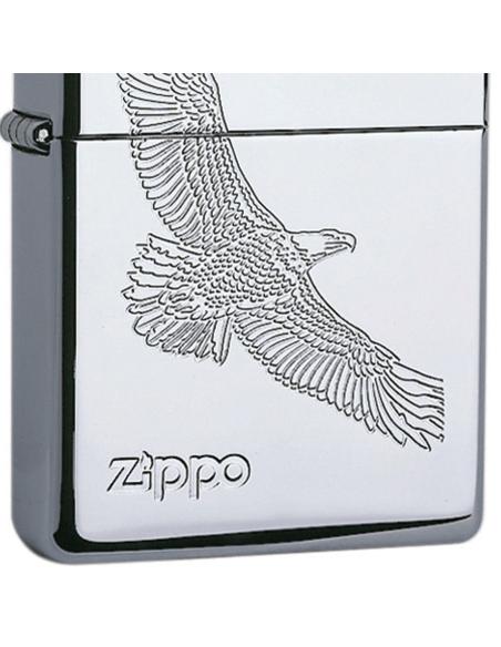 POLISHED CHROME ZIPPO LIGHTER WITH EAGLE