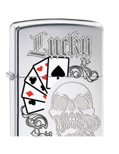 BRIQUET CRÂNE ET LETTRES LUCKY DE ZIPPO 2