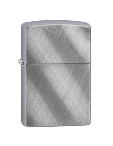 BRIQUET CHROME BROSSÉ EN DIAGONAUX ZIPPO