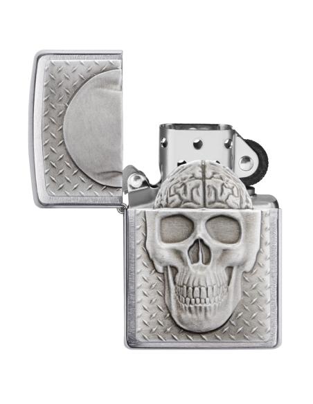 LIGHTER WITH SKULL BRAIN SURPRISE BY ZIPPO