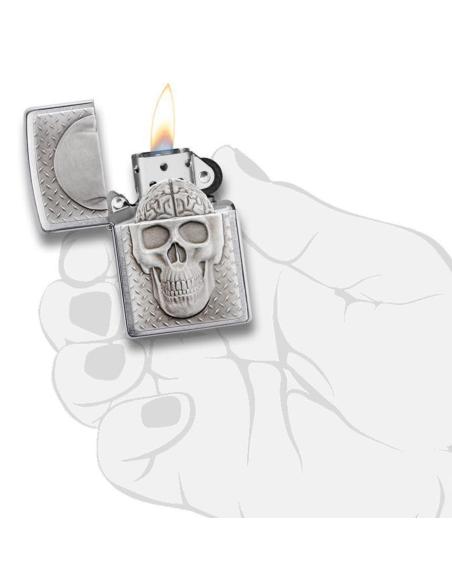 BRIQUET AVEC CERVEAU SURPRISE CRÂNE PAR ZIPPO