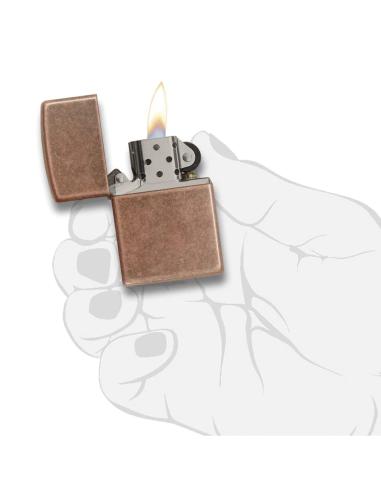Comprar Mechero En Acabado Cobre Antiguo De Zippo a precio de oferta
