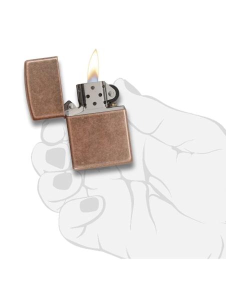 BRIQUET ZIPPO FINITION CUIVRE ANTIQUE