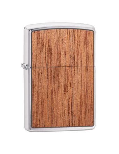 ISQUEIRO ZIPPO COM MADEIRA DE MOGNO