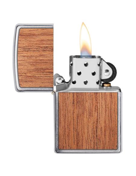 ZIPPO LIGHTER WITH MAHOGANY WOOD
