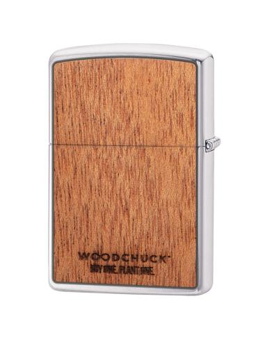 ISQUEIRO ZIPPO COM MADEIRA DE MOGNO