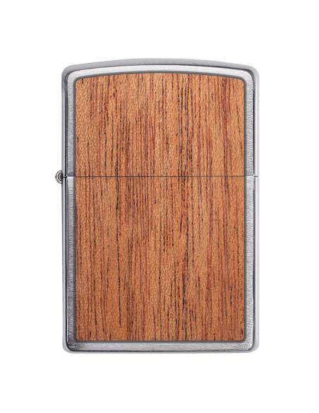 ISQUEIRO ZIPPO COM MADEIRA DE MOGNO