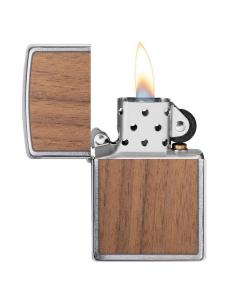 ISQUEIRO ZIPPO COM MADEIRA DE NOGUEIRA 2
