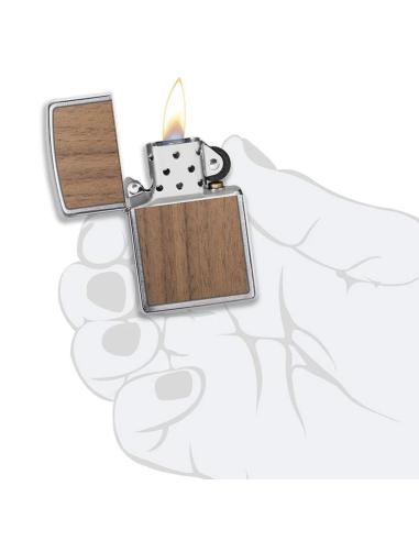 Briquet Zippo En Bois De Noyer | Prix Promo