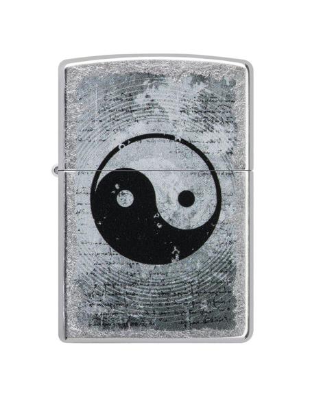 BRIQUET CHROMÉ AVEC YING-YANG ZIPPO