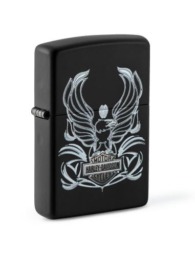 ISQUEIRO HARLEY-DAVIDSON MATT BLACK ZIPPO