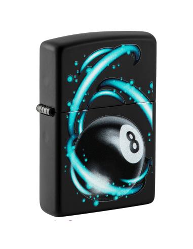 BOLA MAIS CLARA 8 PRETO MATE EFEITO DE LUZ ZIPPO ISQUEIRO