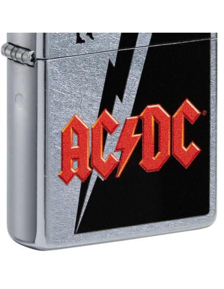ISQUEIRO ZIPPO COM LOGÓTIPO ACDC E SILHUETA ANGUS