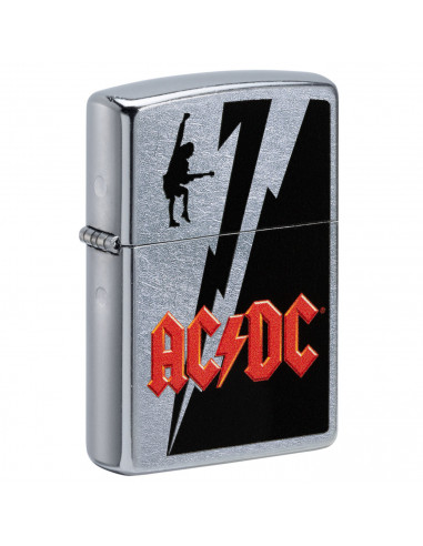 ZIPPO LIGHTER WITH ACDC LOGO AND ANGUS SILHOUETTE
