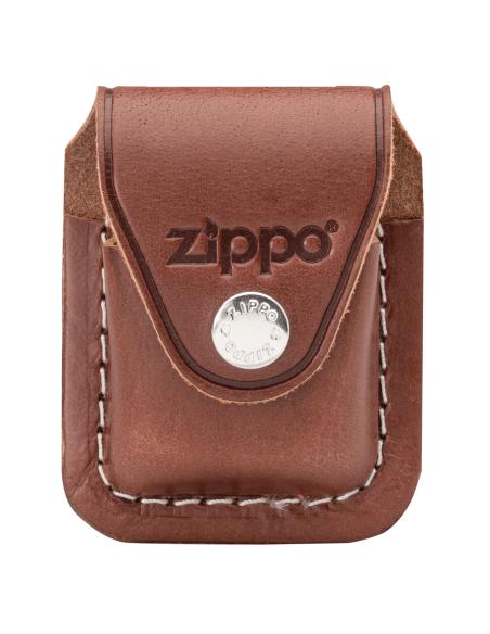 ÉTUI EN CUIR BRUN AVEC CLIP POUR BRIQUETS ZIPPO