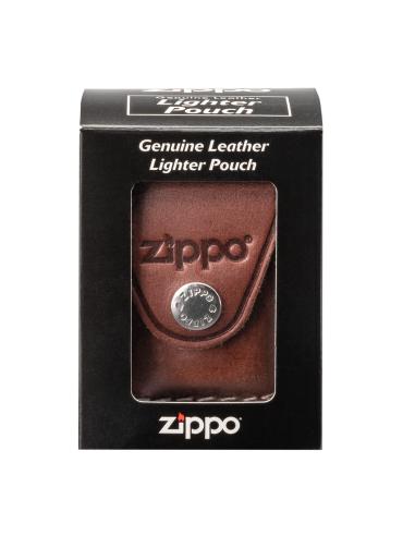 ÉTUI EN CUIR BRUN AVEC CLIP POUR BRIQUETS ZIPPO