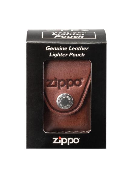 ÉTUI EN CUIR BRUN AVEC CLIP POUR BRIQUETS ZIPPO