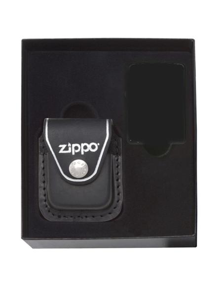Comprar Set De Regalo Con Estuche De Cuero Negro Para Zippo a precio de oferta