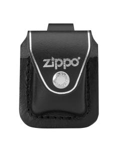 ÉTUI À BRIQUET ZIPPO EN CUIR NOIR AVEC CLIP