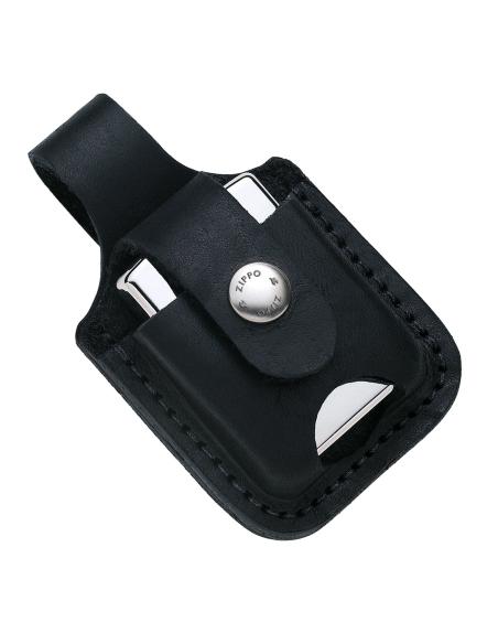 ÉTUI EN CUIR NOIR AVEC BOUCLE POUR BRIQUETS ZIPPO