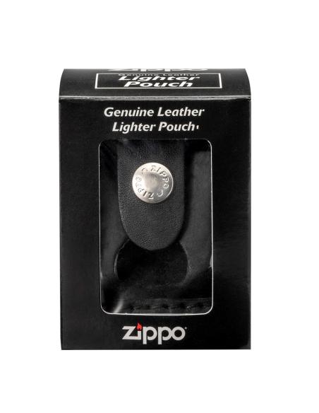 ÉTUI EN CUIR NOIR AVEC BOUCLE POUR BRIQUETS ZIPPO