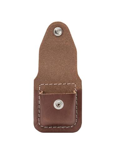 CONJUNTO DE OFERTA DE CAIXA ZIPPO EM PELE CASTANHA
