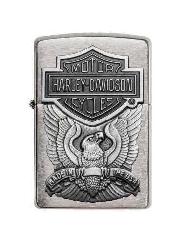 ZIPPO LIGHTER WITH HARLEY-DAVIDSON EMBLEM AND EAGLE