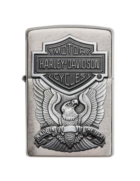 ZIPPO LIGHTER WITH HARLEY-DAVIDSON EMBLEM AND EAGLE