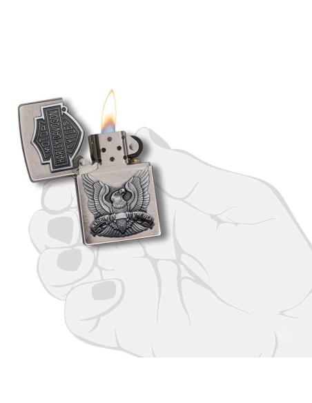 Comprar Mechero Zippo Con Emblema Y Águila De Harley-Davidson a precio de oferta