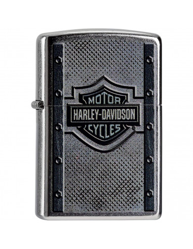 ZIPPO LIGHTER WITH HARLEY LOGO ON METAL PLATE