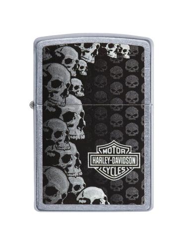 BRIQUET ZIPPO AVEC FOND DE CRÂNES D'HARLEY