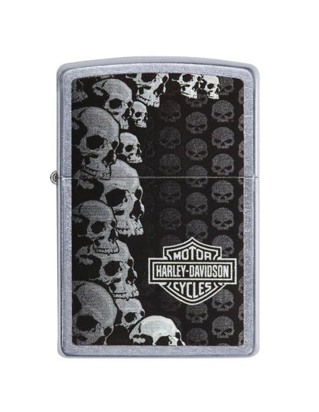 ISQUEIRO COM CAVEIRAS DE FUNDO HARLEY DE ZIPPO