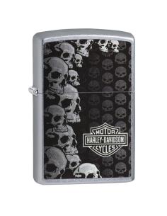 Comprar Encendedor Zippo Con Fondo De Calaveras Harley a precio de oferta
