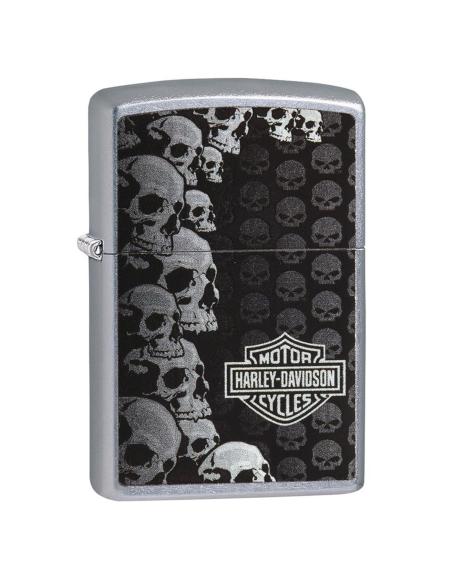 BRIQUET ZIPPO AVEC FOND DE CRÂNES D'HARLEY