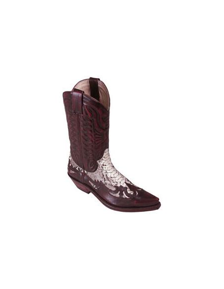 DENIM BOOT MILANELO ZAMORA WITH NATURAL PYTHON