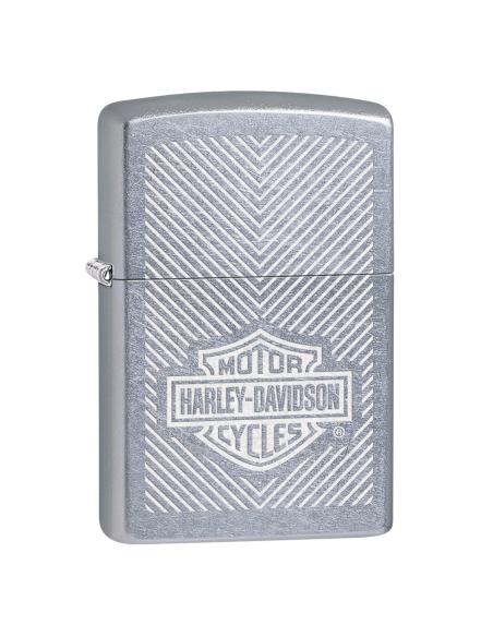 ISQUEIRO ZIPPO COM BRILHO GRAVADO COM O LOGOTIPO DA HARLEY