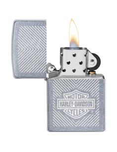ISQUEIRO ZIPPO COM BRILHO GRAVADO COM O LOGOTIPO DA HARLEY 2