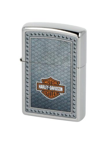 Comprar Encendedor Zippo Con Logo De Harley Sobre Metal a precio de oferta