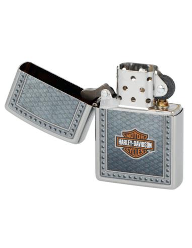 BRIQUET ZIPPO AVEC LOGO HARLEY SUR MÉTAL