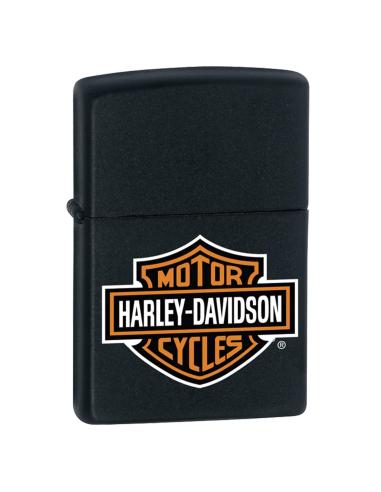BRIQUET NOIR MAT AVEC LOGO HARLEY ZIPPO