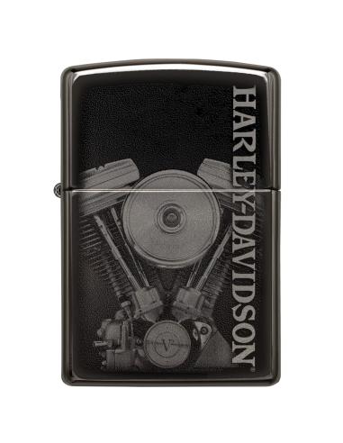 Comprar Mechero Zippo Con Motor De Harley En Negro Pulido a precio de oferta